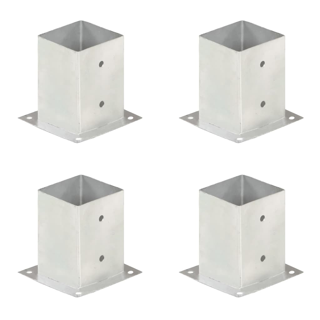 vidaXL Patka na sloupek 4 ks pozinkovaný kov 101 mm