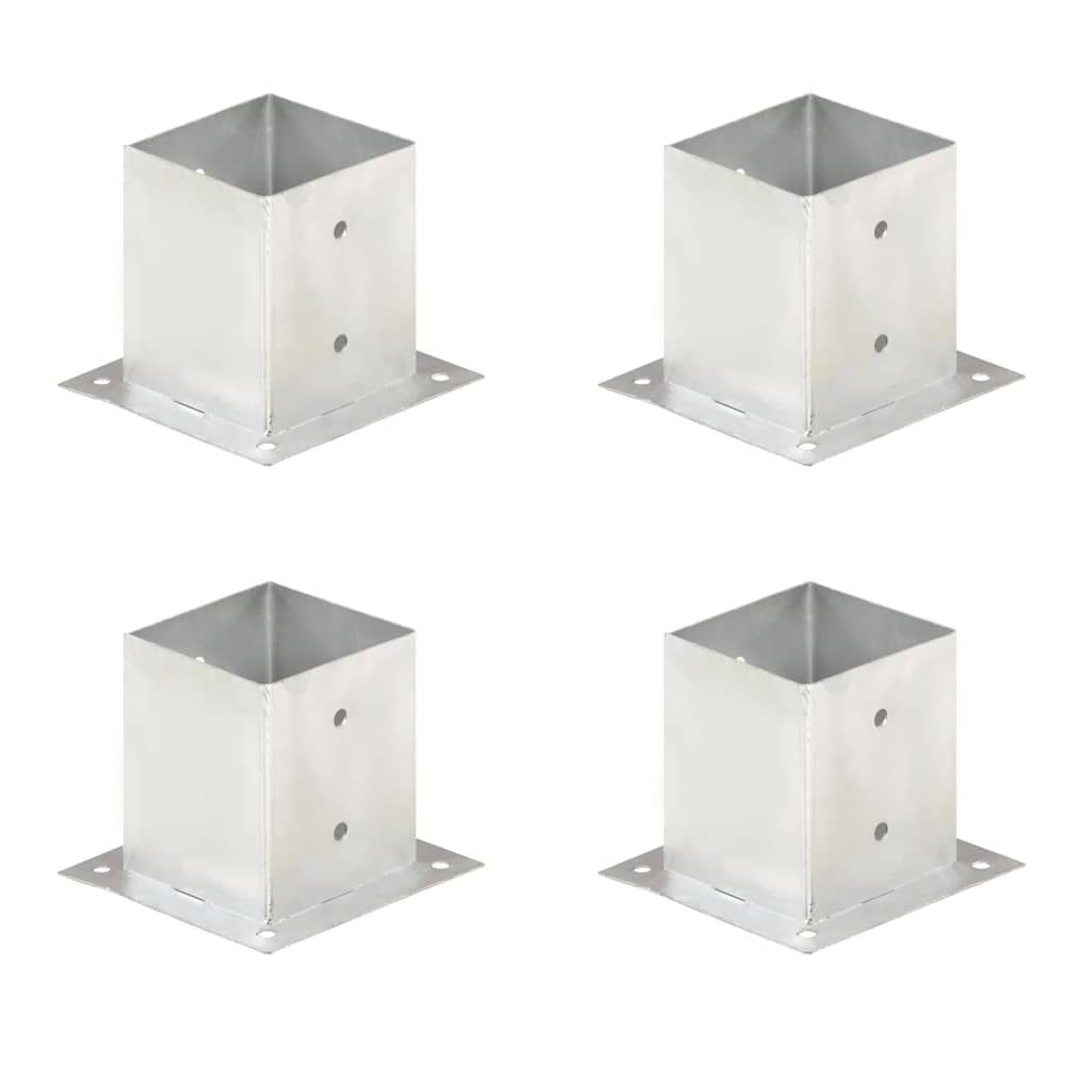 vidaXL Patka na sloupek 4 ks pozinkovaný kov 121 mm