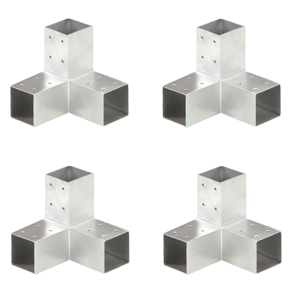 vidaXL Trámová spojka ve tvaru Y 4 ks pozinkovaný kov 71 x 71 mm
