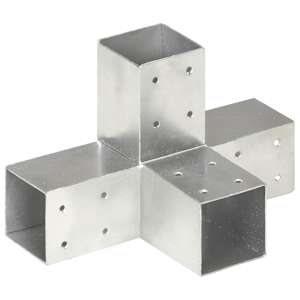 vidaXL posti&uuml;hendus X-kujuline, tsingitud metall, 71 x 71 mm
