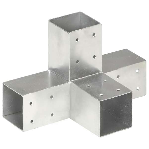 vidaXL posti&uuml;hendus X-kujuline, tsingitud metall, 71 x 71 mm