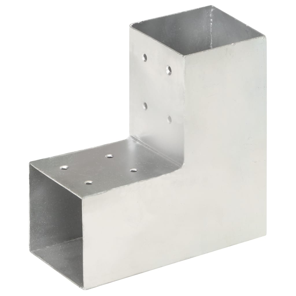 vidaXL Conector de grindă, formă L, 81 x 81 mm, metal galvanizat