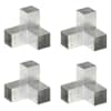 vidaXL posti&uuml;hendused, 4 tk Y-kujuline, tsingitud metall, 81 x 81 mm