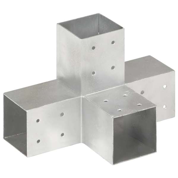 vidaXL posti&uuml;hendus X-kujuline, tsingitud metall, 81 x 81 mm