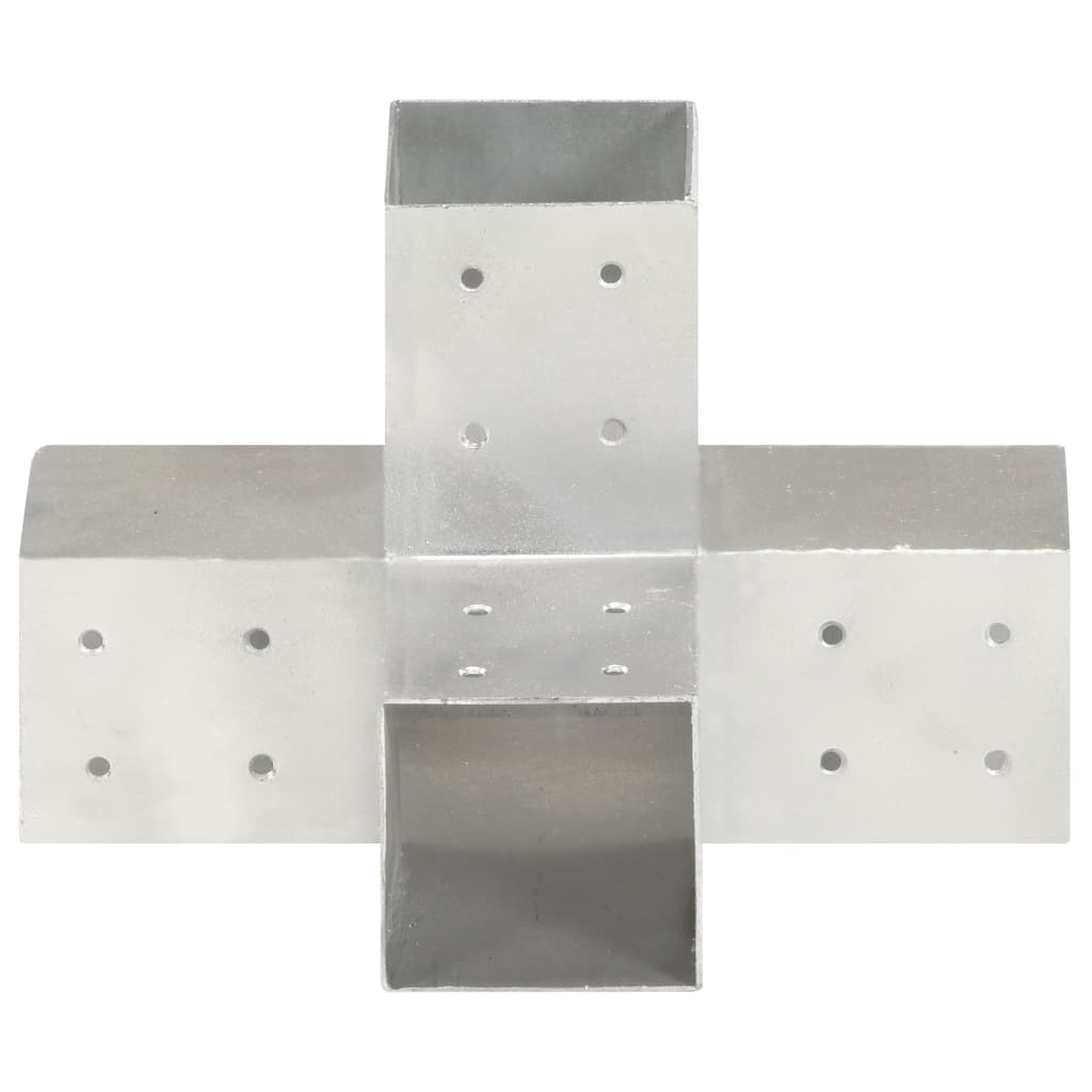 Thumbnail - vidaXL Pfostenverbinder 4 Stk. X-Form Verzinktes Metall 81 x 81 mm