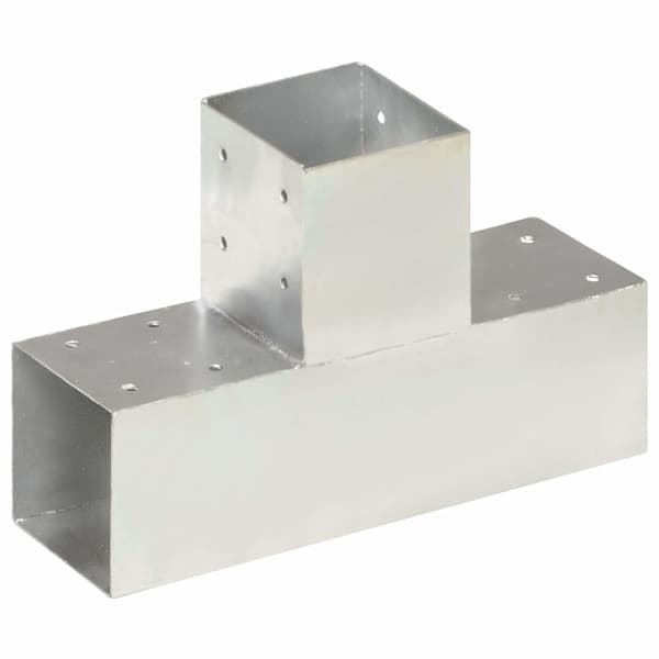 vidaXL posti&uuml;hendus T-kujuline, tsingitud metall, 91 x 91 mm