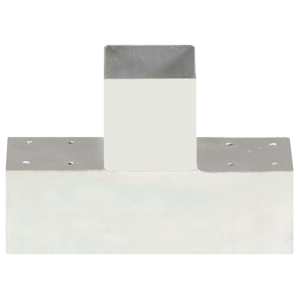 vidaXL Stolpesko T-form galvanisert metall 91x91 mm