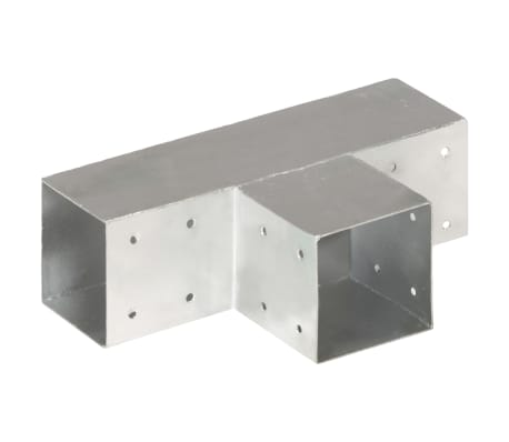 Connettori A T Per Pali 101mm - 4 Pezzi Metallo Zincato, Per Gazebo, Tettoie E Strutture Giardino - Foto 3