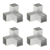 vidaXL posti&uuml;hendused, 4 tk Y-kujuline, tsingitud metall, 91 x 91 mm