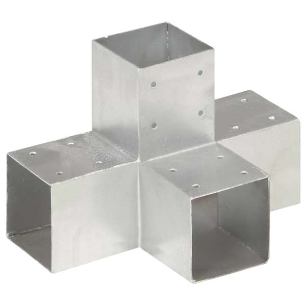 vidaXL posti&uuml;hendus X-kujuline, tsingitud metall, 91 x 91 mm