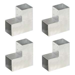 Trámová spojka 4 ks ve tvaru L pozinkovaný kov 101 x 101 mm - obrázek 1