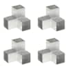 vidaXL posti&uuml;hendused, 4 tk Y-kujuline, tsingitud metall, 101 x 101 mm