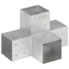 vidaXL posti&uuml;hendus X-kujuline, tsingitud metall, 101 x 101 mm