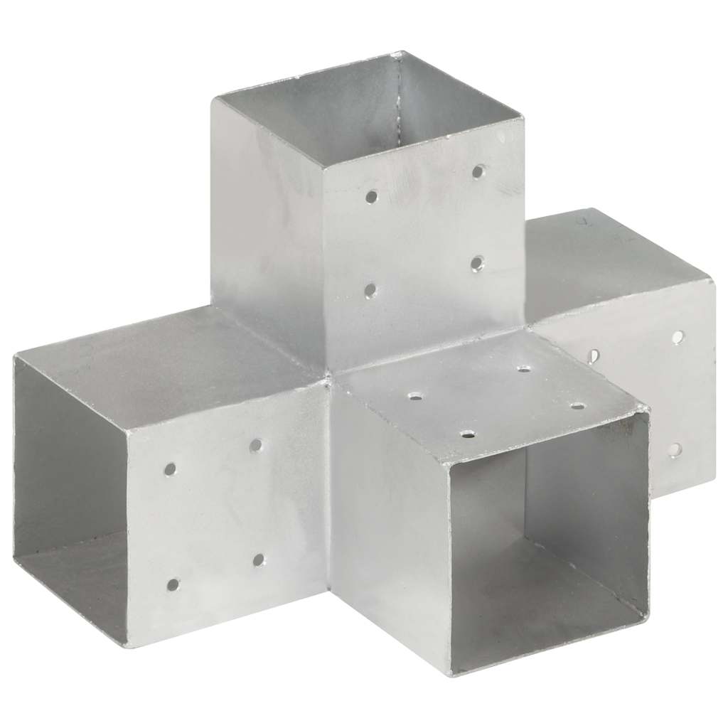 vidaXL Trámová spojka ve tvaru X pozinkovaný kov 101 x 101 mm
