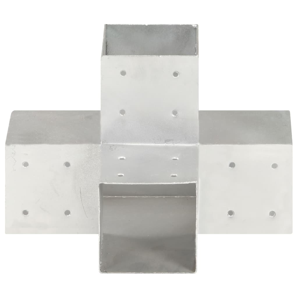 vidaXL Conector de postes en forma de X metal galvanizado 101x101 mm