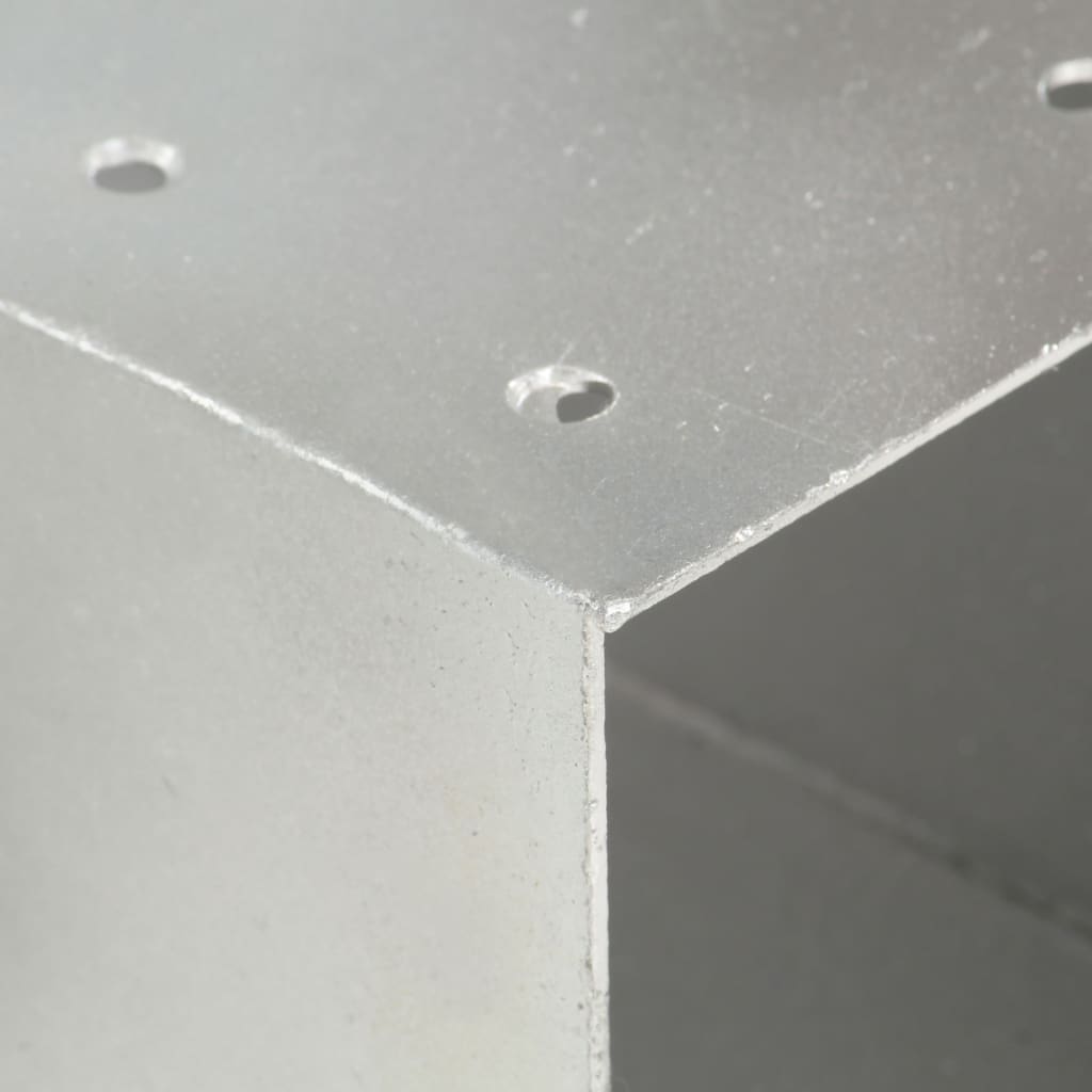 Paalverbindingen 4 st X-vorm 101x101 mm gegalvaniseerd metaal