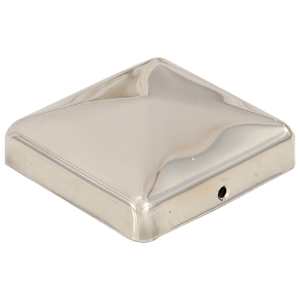 vidaXL Gjerdestolpehatter pyramide 6 stk rustfritt st&aring;l 71x71 mm