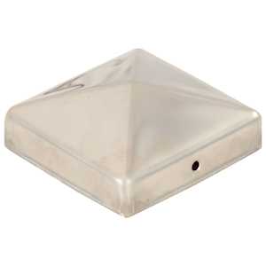 Krytky na plotové sloupky ve tvaru stříšky 6 ks nerez 81x81 mm - obrázek 2
