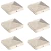 vidaXL p&uuml;ramiidikujuline postiots, 6 tk, roostevaba teras, 101x101 mm