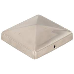 Krytky na plotové sloupky ve tvaru stříšky 6 ks nerez 101x101mm - obrázek 2