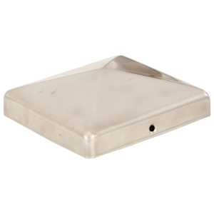 Krytky na plotové sloupky ve tvaru stříšky 6 ks nerez 101x101mm - obrázek 3