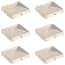 vidaXL 6 db gúla alakú rozsdamentes acél kerítésoszlop-sapka 101x101 mm termék 2. képe