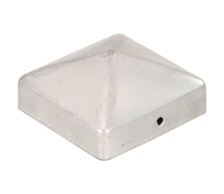 vidaXL Pfostenkappen 6 Stk. Pyramide Verzinktes Metall 71 x 71 mm