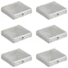 vidaXL p&uuml;ramiidikujuline aiapostiots, 6 tk, tsingitud metall, 81x81 mm