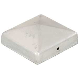 Krytky na plotové sloupky stříška 6 ks pozinkovaný kov 81x81 mm - obrázek 2
