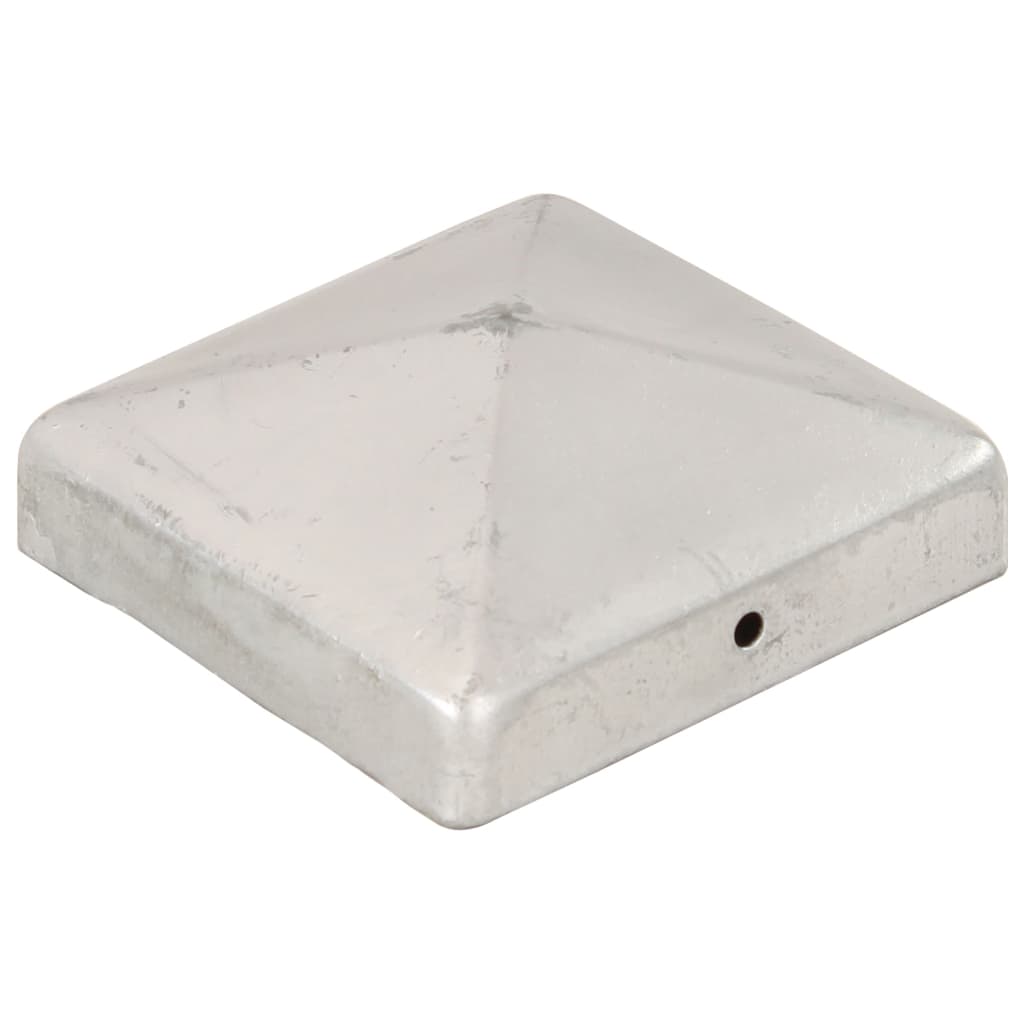 vidaXL Capace stâlpi de gard piramidă 6 buc. metal galvanizat 91x91 mm