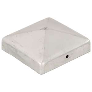 vidaXL Paalkappen 6 st piramide 91x91 mm gegalvaniseerd metaal