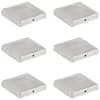 vidaXL p&uuml;ramiidikujuline postiots, 6 tk, tsingitud metall, 101x101 mm