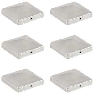 Piramidni pokrovčki za stebričke 6 kosov kovina 101x101 mm