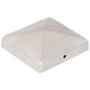 vidaXL Bouchons de poteau de cl&ocirc;ture 6 pcs M&eacute;tal galvanis&eacute; 101x101 mm