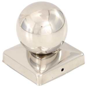 Krytky na plotové sloupky 6 ks s koulí nerezová ocel 101x101 mm - obrázek 2