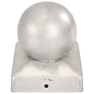 Krytky na plotové sloupky 6 ks s koulí pozinkovaný kov 71x71 mm - obrázek 4