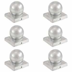 vidaXL postiotsad 6 tk, kuulid, tsingitud metall, 101x101 mm