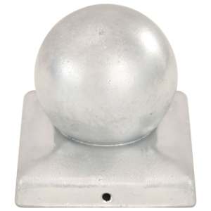 Krytky na plotové sloupky 6ks s koulí pozinkovaný kov 101x101mm - obrázek 4