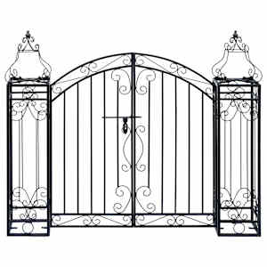vidaXL ornamentidega aiav&auml;rav sepistatud rauast 122 x 20,5 x 100 cm