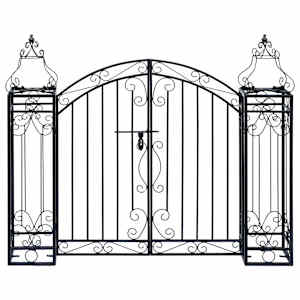 Okrasna vrtna vrata kovano železo 122x20,5x100 cm
