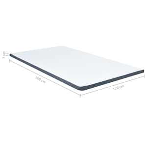 Vrchní matrace na postel boxspring 200 x 120 x 5 cm středně měkký - obrázek 9