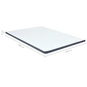 Vrchní matrace na postel boxspring 200 x 140 x 5 cm středně měkký - obrázek 9