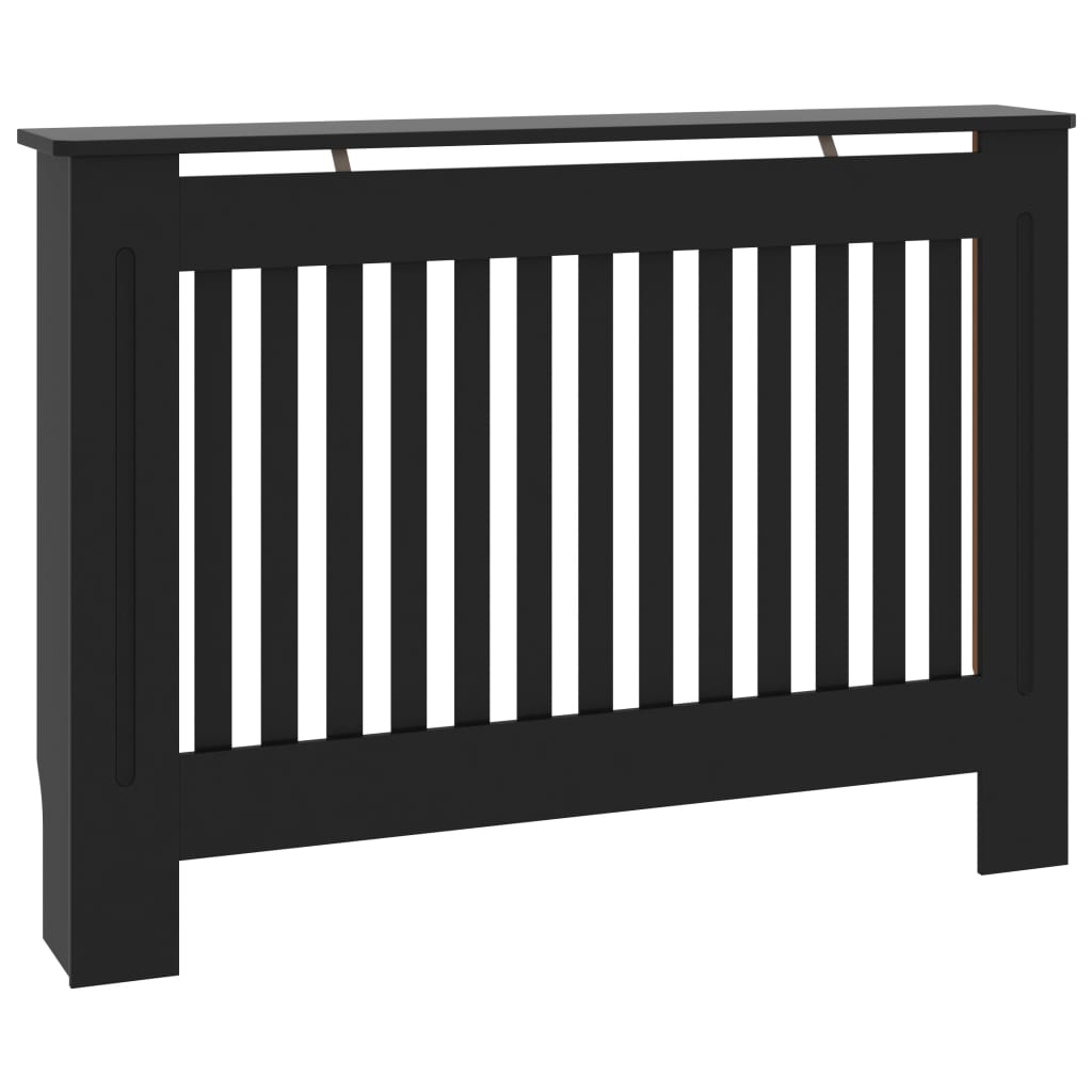 

vidaXL Radiator Cover Black 44.1"x7.5"x31.9" MDF