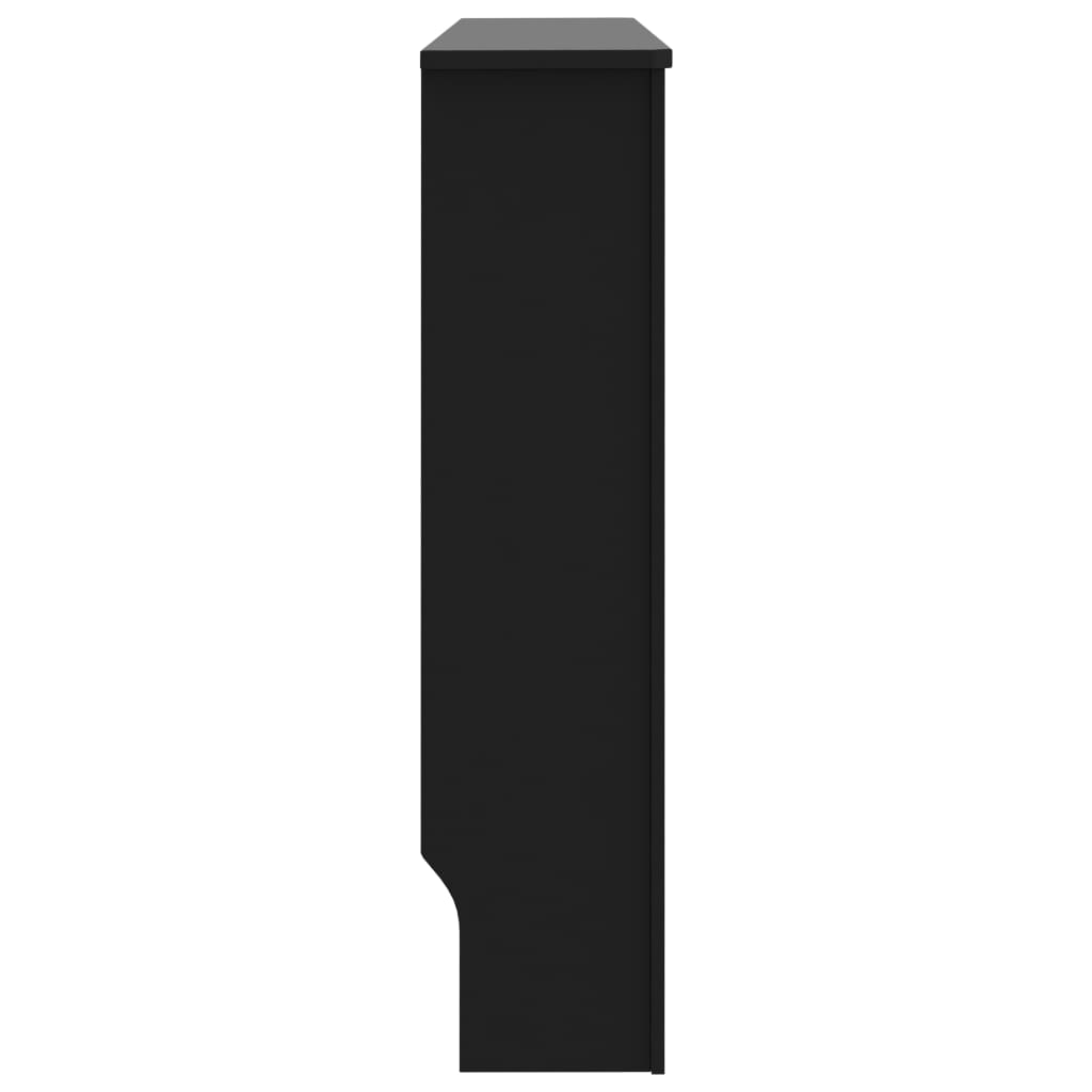 Fekete MDF radiátorburkolat 112 x 19 x 81,5 cm 
