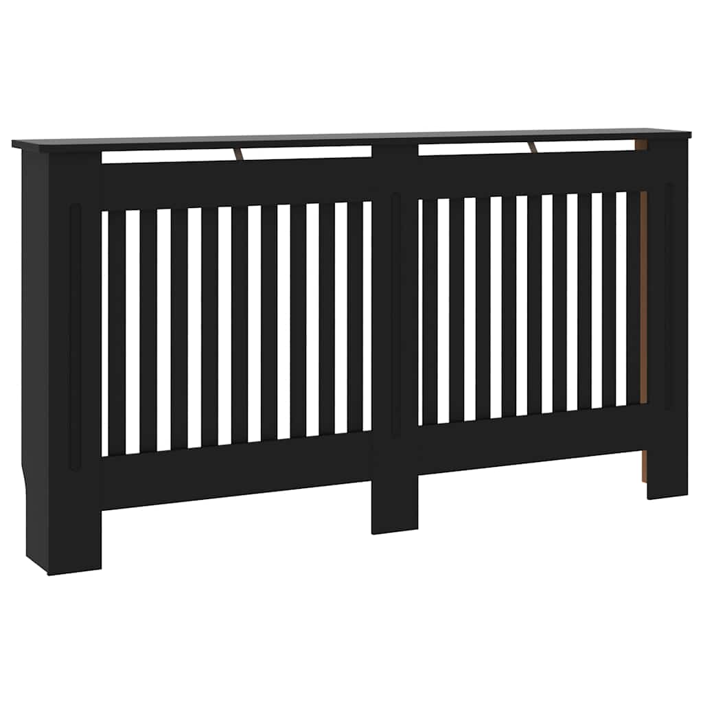 vidaXL Kryt na radiátor černý 152 x 19 x 81,5 cm MDF