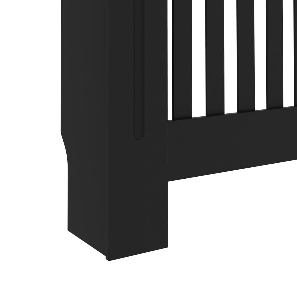 Fekete MDF radiátorburkolat 152 x 19 x 81,5 cm 