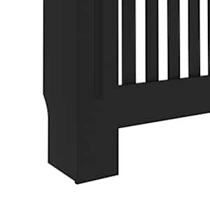 Kryt na radiátor černý 152 x 19 x 81,5 cm MDF - obrázek 8