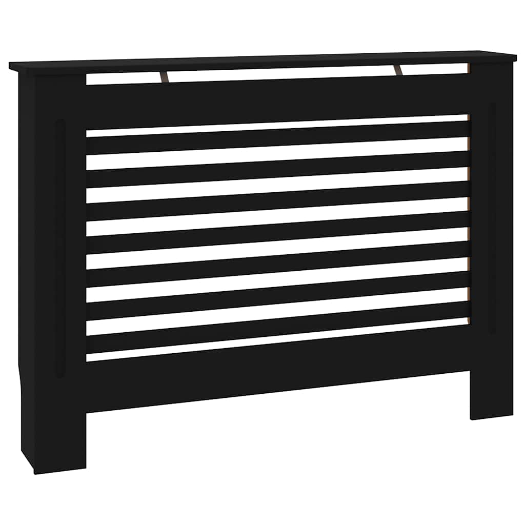 

vidaXL Radiator Cover Black 44.1"x7.5"x31.9" MDF