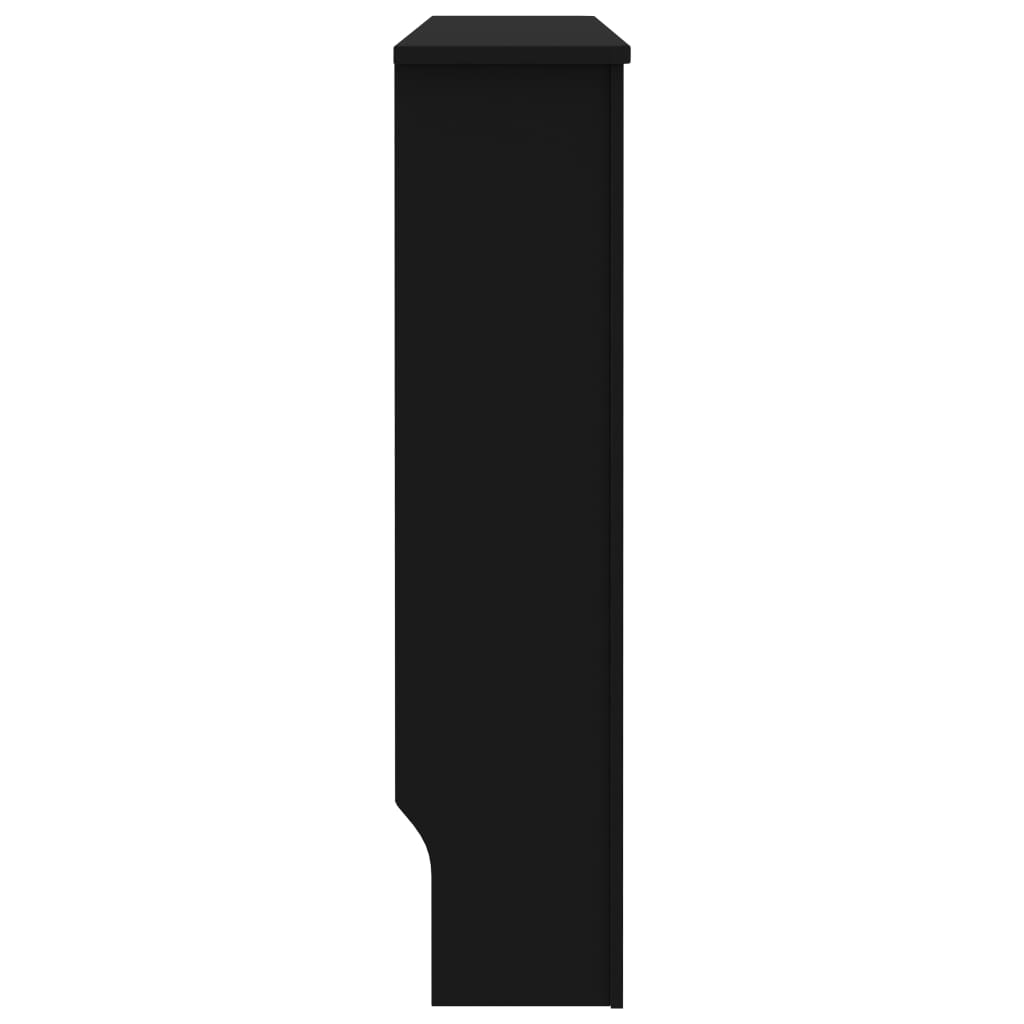 Fekete MDF radiátorburkolat 112 x 19 x 81,5 cm 