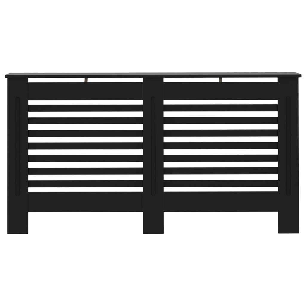Fekete MDF radiátorburkolat 152 x 19 x 81,5 cm 